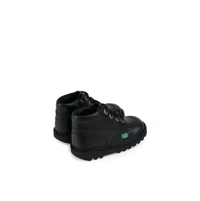 Infant Unisex Kick Hi Zip Leather Black