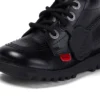 Infant Unisex Kick Hi Zip Leather Black