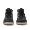 Infant Unisex Kick Hi Zip Leather Black/White