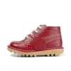 Infant Unisex Kick Hi Zip Leather Red