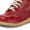 Infant Unisex Kick Hi Zip Leather Red