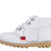 Infant Unisex Kick Hi Zip Leather White