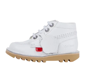 Infant Unisex Kick Hi Zip Leather White