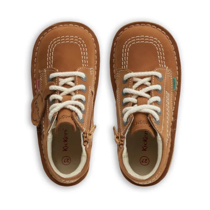 Infant Unisex Kick Hi Zip Nubuck Tan
