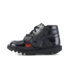 Infant Unisex Kick Hi Zip Patent Leather Black