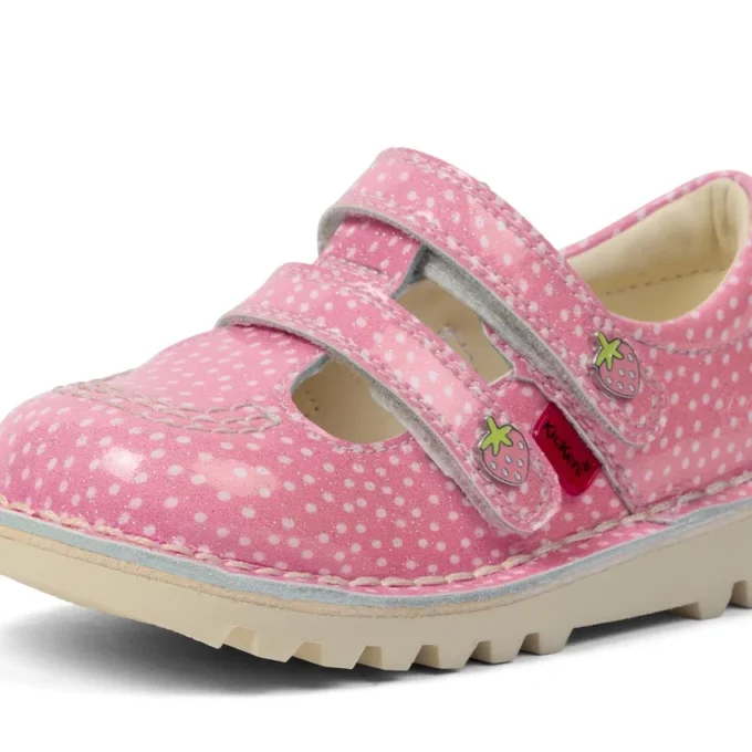 Infant Unisex Kick T-Bar Fruit Patent Leather Pink