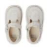Infant Unisex Kick T-Bar Glitter Shoes White