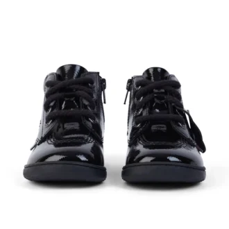 Infant Unisex Playflex Hi Crinkle Patent Leather Black