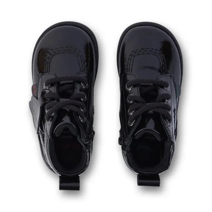 Infant Unisex Playflex Hi Crinkle Patent Leather Black