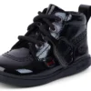 Infant Unisex Playflex Hi Crinkle Patent Leather Black