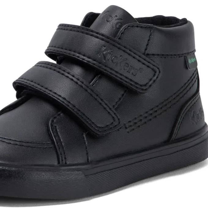 Infant Unisex Tovni Hi Vel Leather Alternative Black