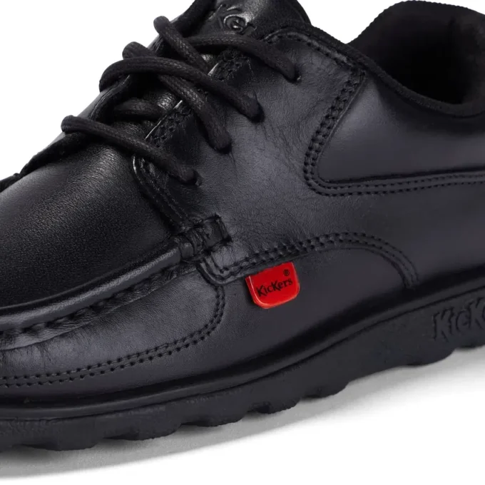 Junior Boys Fragma Lace Leather Black