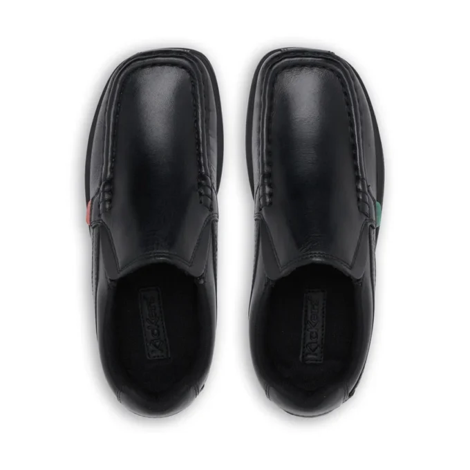 Junior Boys Fragma Slip Leather Black