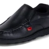 Junior Boys Fragma Slip Leather Black