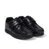 Junior Boys Fragma Strap Leather Black