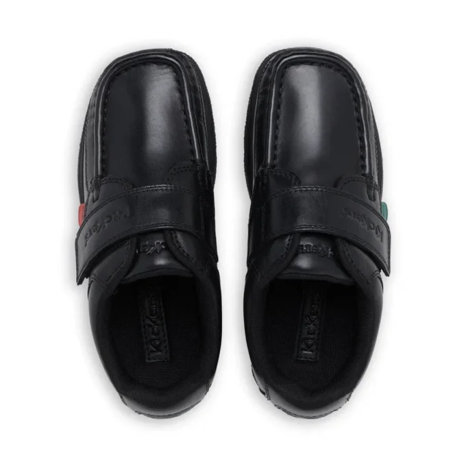 Junior Boys Fragma Strap Leather Black