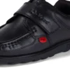 Junior Boys Fragma Strap Leather Black