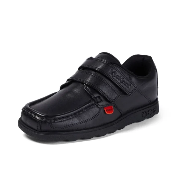Junior Boys Fragma Twin Vel Leather Black