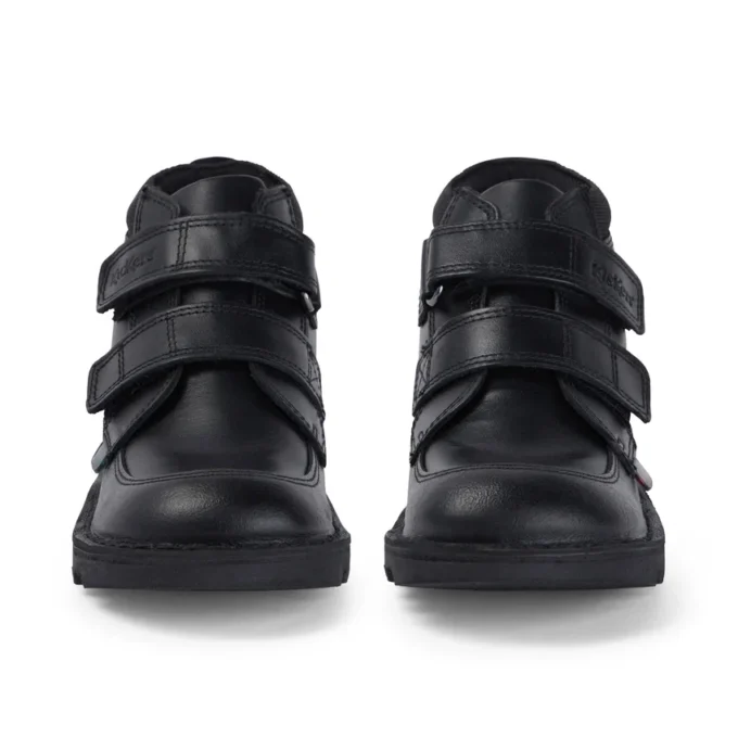 Junior Boys Kick Hi Scuff Leather Black