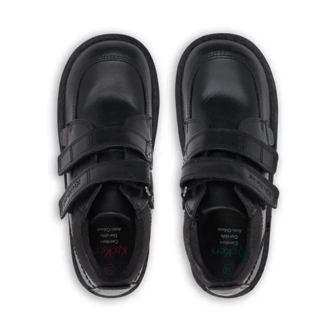 Junior Boys Kick Hi Scuff Leather Black