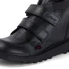 Junior Boys Kick Hi Scuff Leather Black