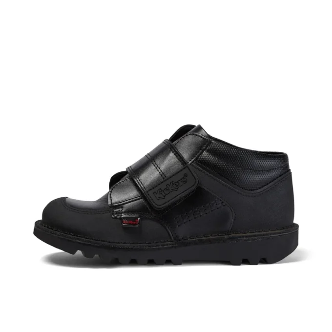Junior Boys Kick Mid Scuff Leather Black