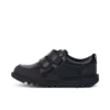 Junior Boys Kick Scuff Twin Leather Black