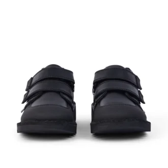 Junior Boys Kick Scuff Twin Leather Black