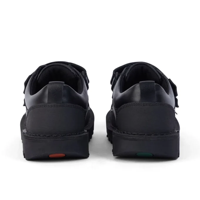 Junior Boys Kick Scuff Twin Leather Black