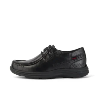 Junior Boys Reasan Moc Leather Black