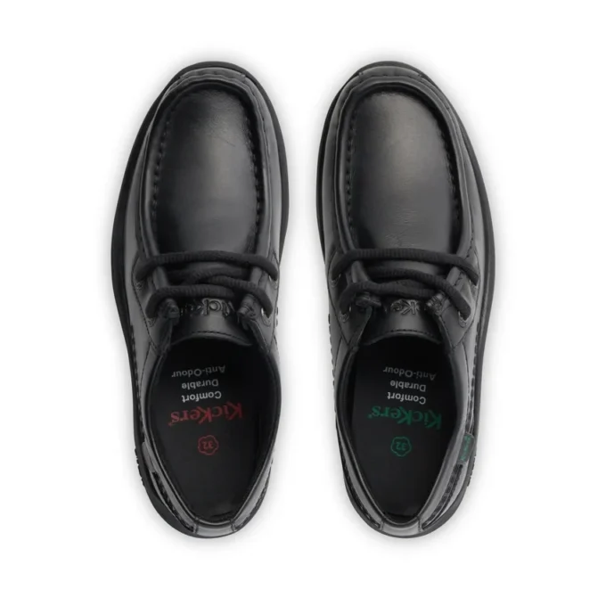Junior Boys Reasan Moc Leather Black