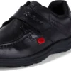 Junior Boys Reasan Strap Leather Black