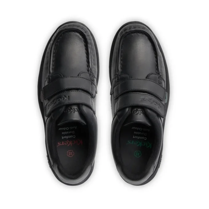 Junior Boys Reasan Twin Vel Leather Black