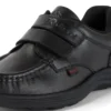 Junior Boys Reasan Twin Vel Leather Black