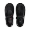 Junior Girls Adlar MJ Scallop Leather Black