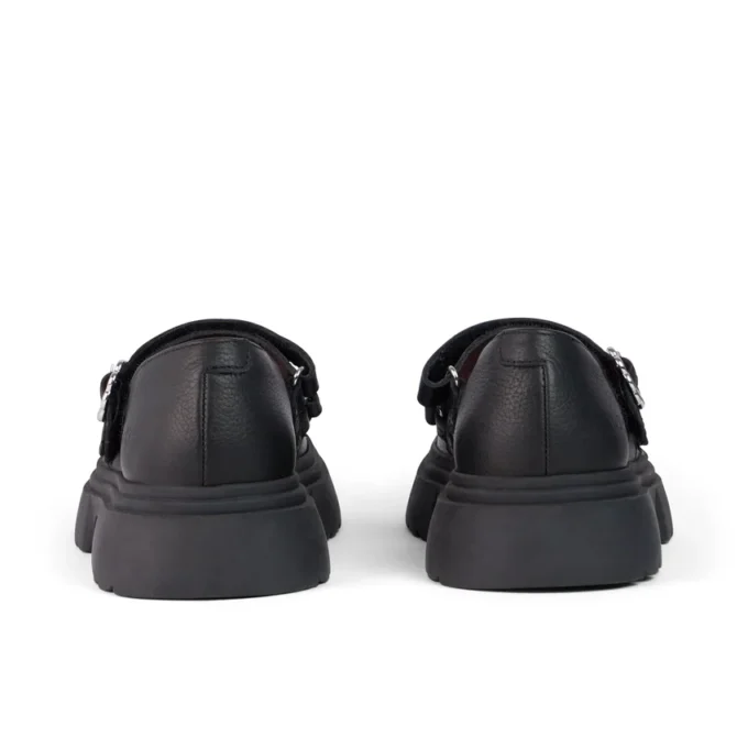 Junior Girls Kenzi MJ Shoes Leather Black