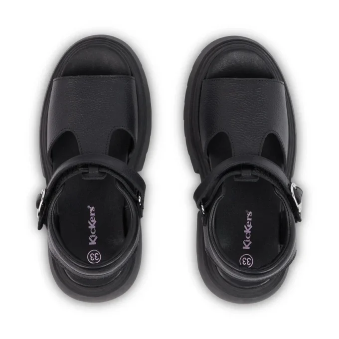 Junior Girls Kenzi Sandals Leather Black