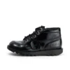 Junior Girls Kick Hi Zip Leather Alternative Patent Leather Black
