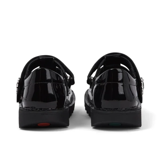 Junior Girls Kick T-Bar Meadow Patent Leather Black