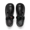 Junior Girls Kick T Bar Vel Leather Black