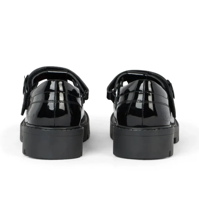 Junior Girls Kori T Bar Patent Leather Black