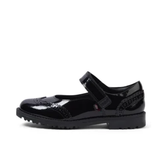 Junior Girls Lachly MJ Brogue Patent Leather Black