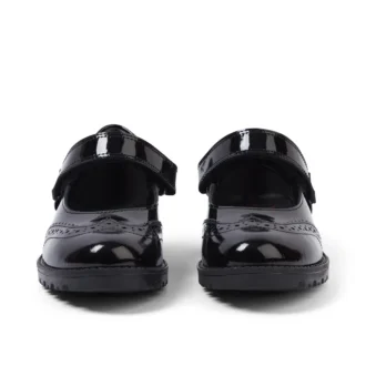 Junior Girls Lachly MJ Brogue Patent Leather Black