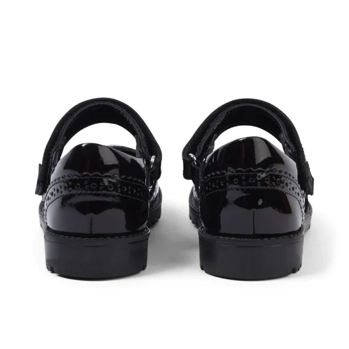 Junior Girls Lachly MJ Brogue Patent Leather Black