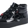 Junior Girls Tovni Stack Hi Flower Patent Leather Black