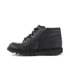 Junior Unisex Kick Hi Zip Leather Alternative Black
