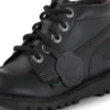 Junior Unisex Kick Hi Zip Leather Alternative Black