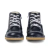 Junior Unisex Kick Hi Zip Leather Navy