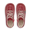 Junior Unisex Kick Hi Zip Leather Red