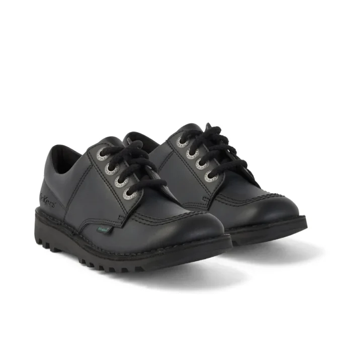 Junior Unisex Kick Lo Leather Alternative Black